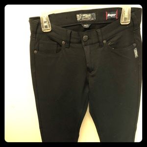 Silver Aiko Mid super skinny black jeggins